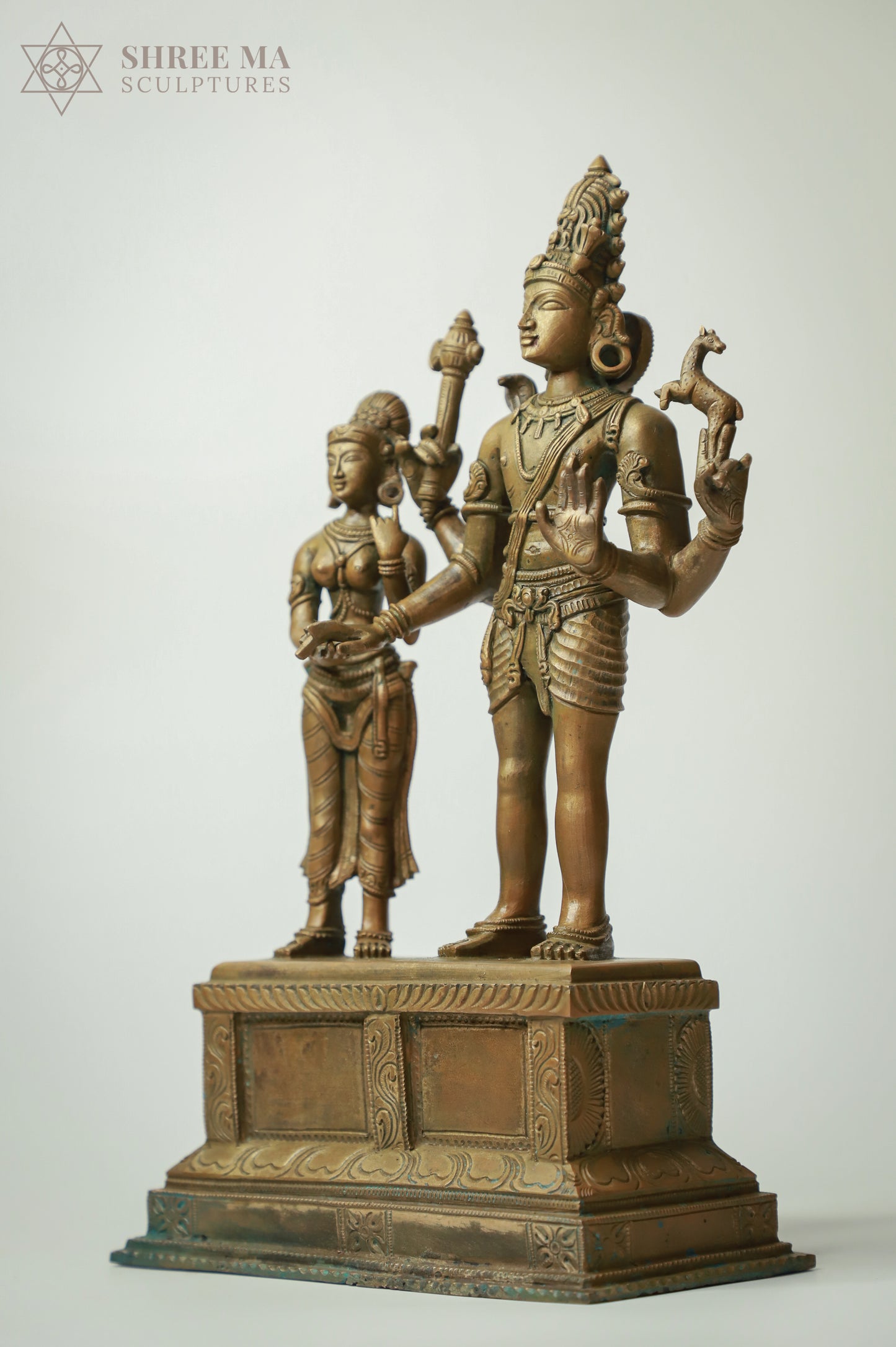 Kalyana Sundaram 12" Panchaloha Bronze Statue – Antique Finish, Handmade in Swamimalai, Lost-Wax Casting (Madhuchista-Vidhana)