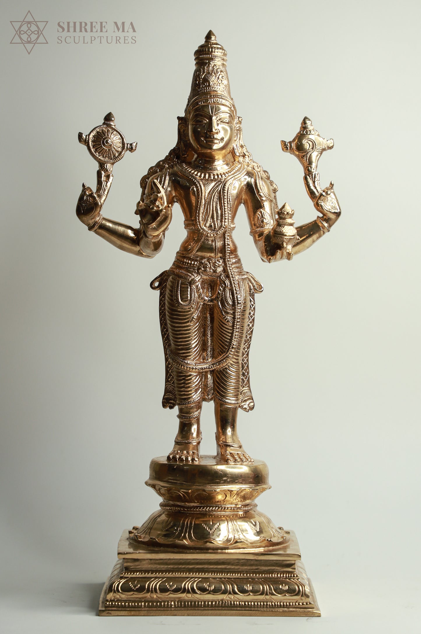Dhanvantari 18-Inch Panchaloha Bronze Idol – Handmade Lost-Wax Casting from Swamimalai