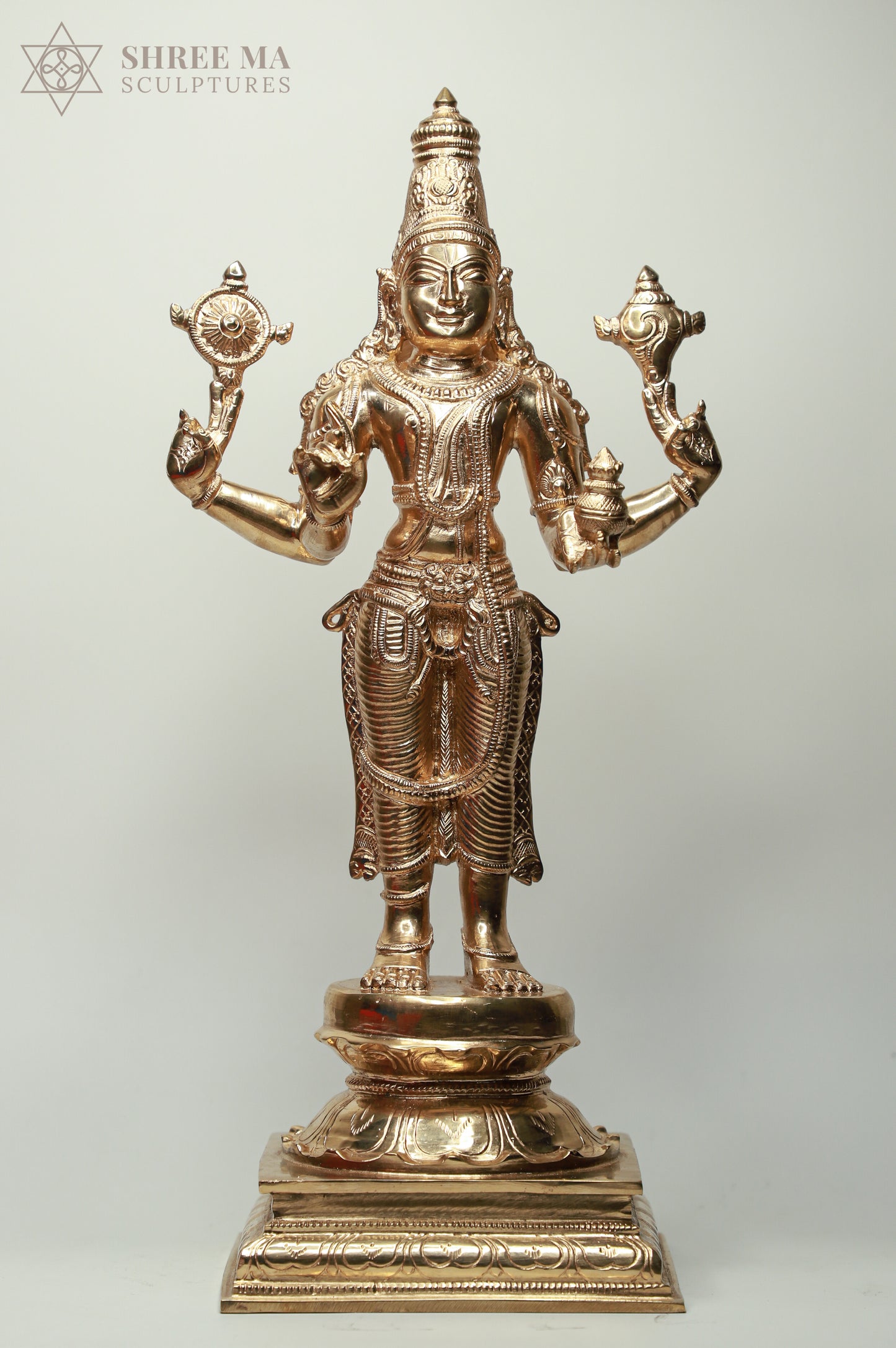 Dhanvantari 18-Inch Panchaloha Bronze Idol – Handmade Lost-Wax Casting from Swamimalai