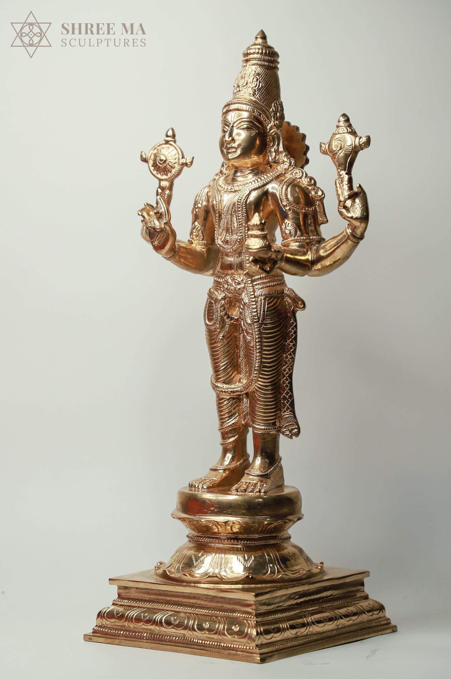 Dhanvantari 18-Inch Panchaloha Bronze Idol – Handmade Lost-Wax Casting from Swamimalai