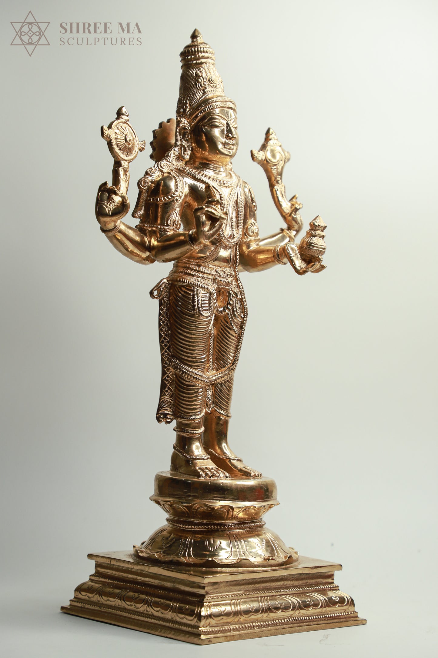Dhanvantari 18-Inch Panchaloha Bronze Idol – Handmade Lost-Wax Casting from Swamimalai