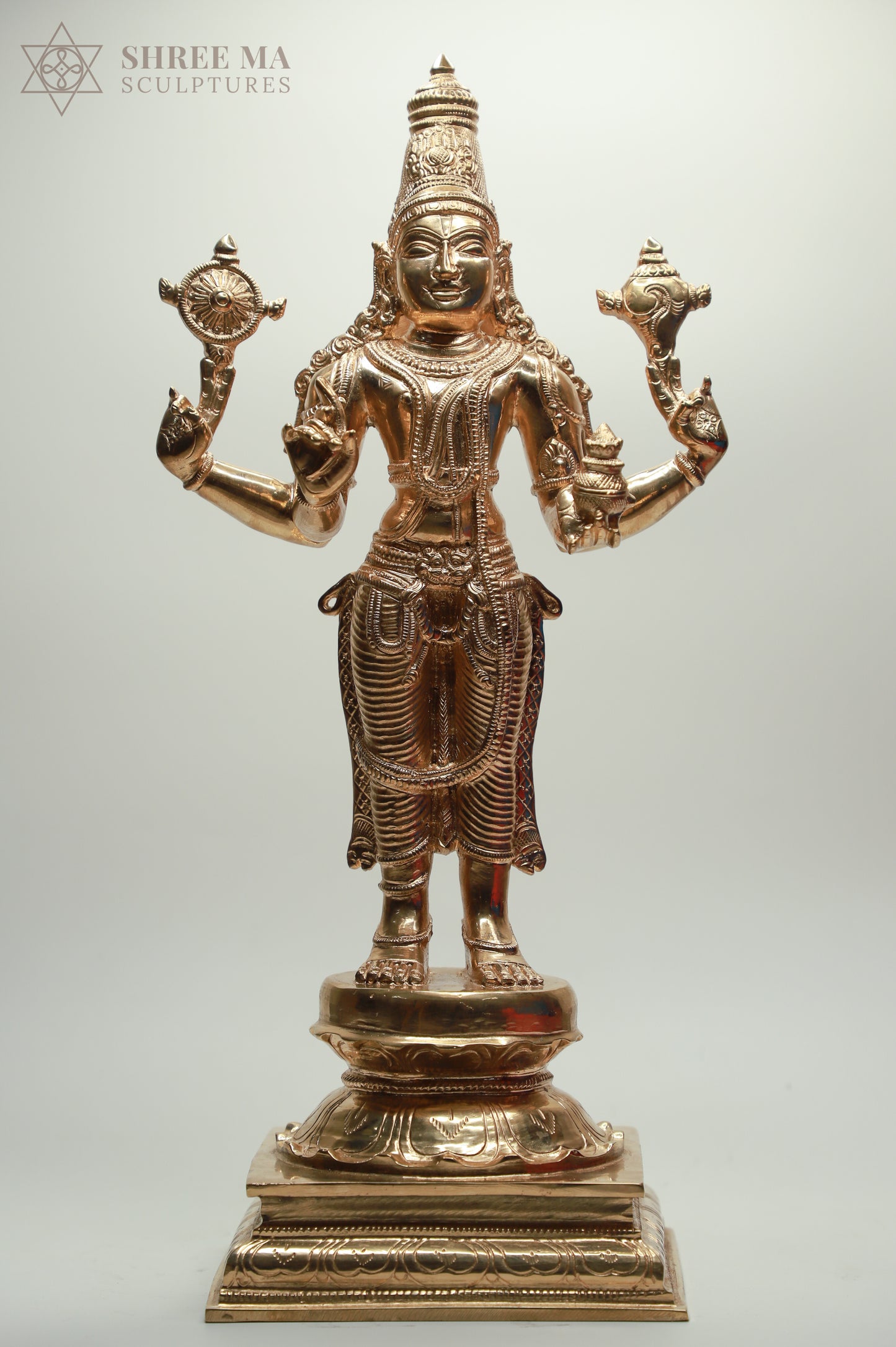 Dhanvantari 18-Inch Panchaloha Bronze Idol – Handmade Lost-Wax Casting from Swamimalai