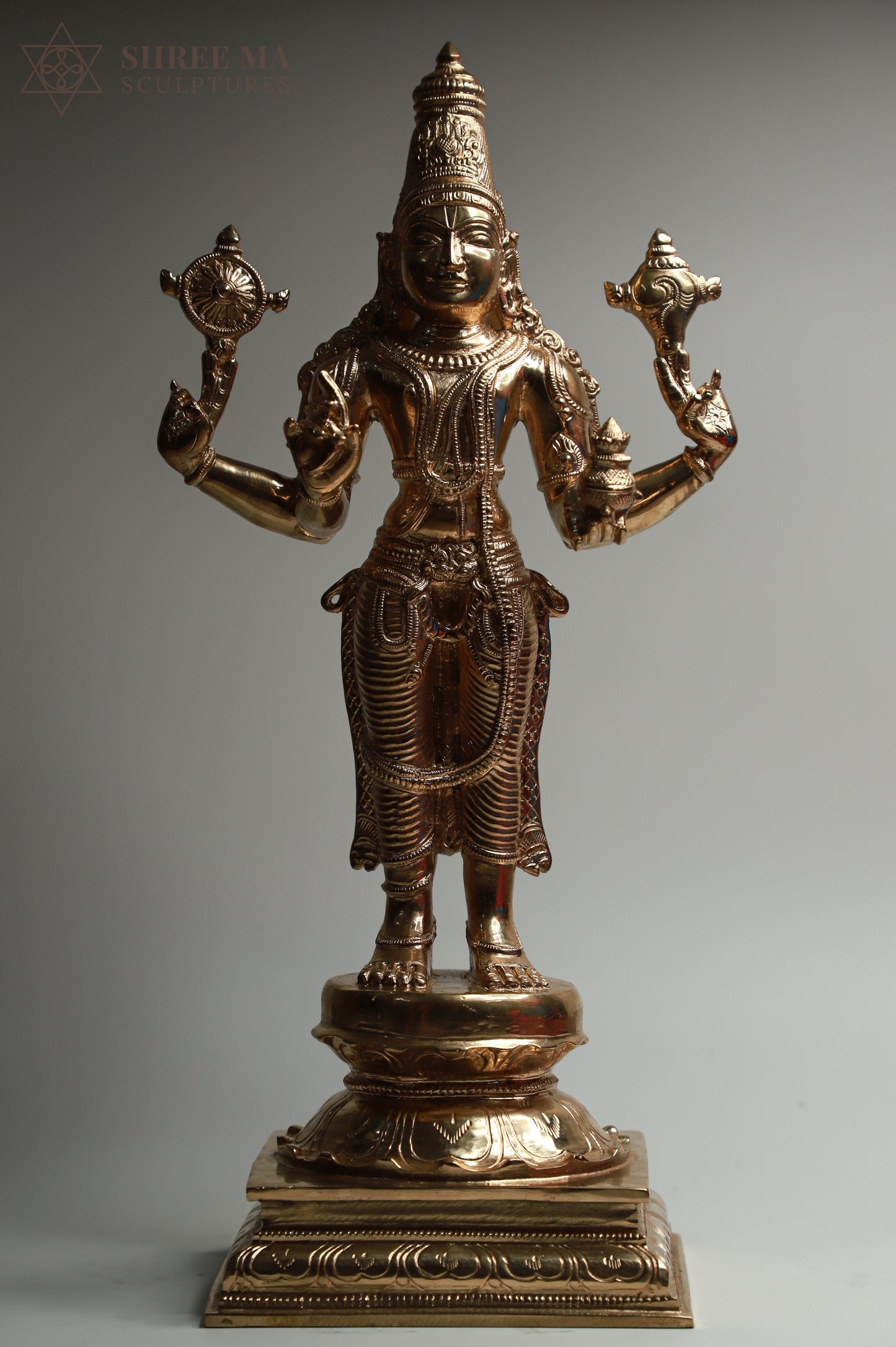 Dhanvantari 18-Inch Panchaloha Bronze Idol – Handmade Lost-Wax Casting from Swamimalai