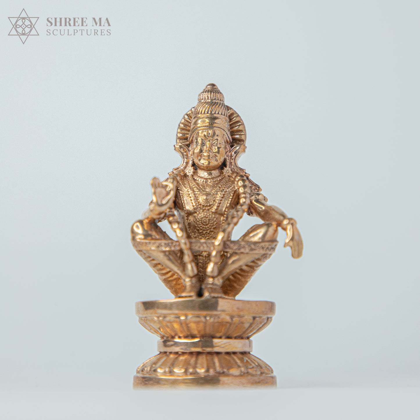 Ayyappan Swamy 3" inches Panchaloha bronze idol - Shree Ma Sculptures