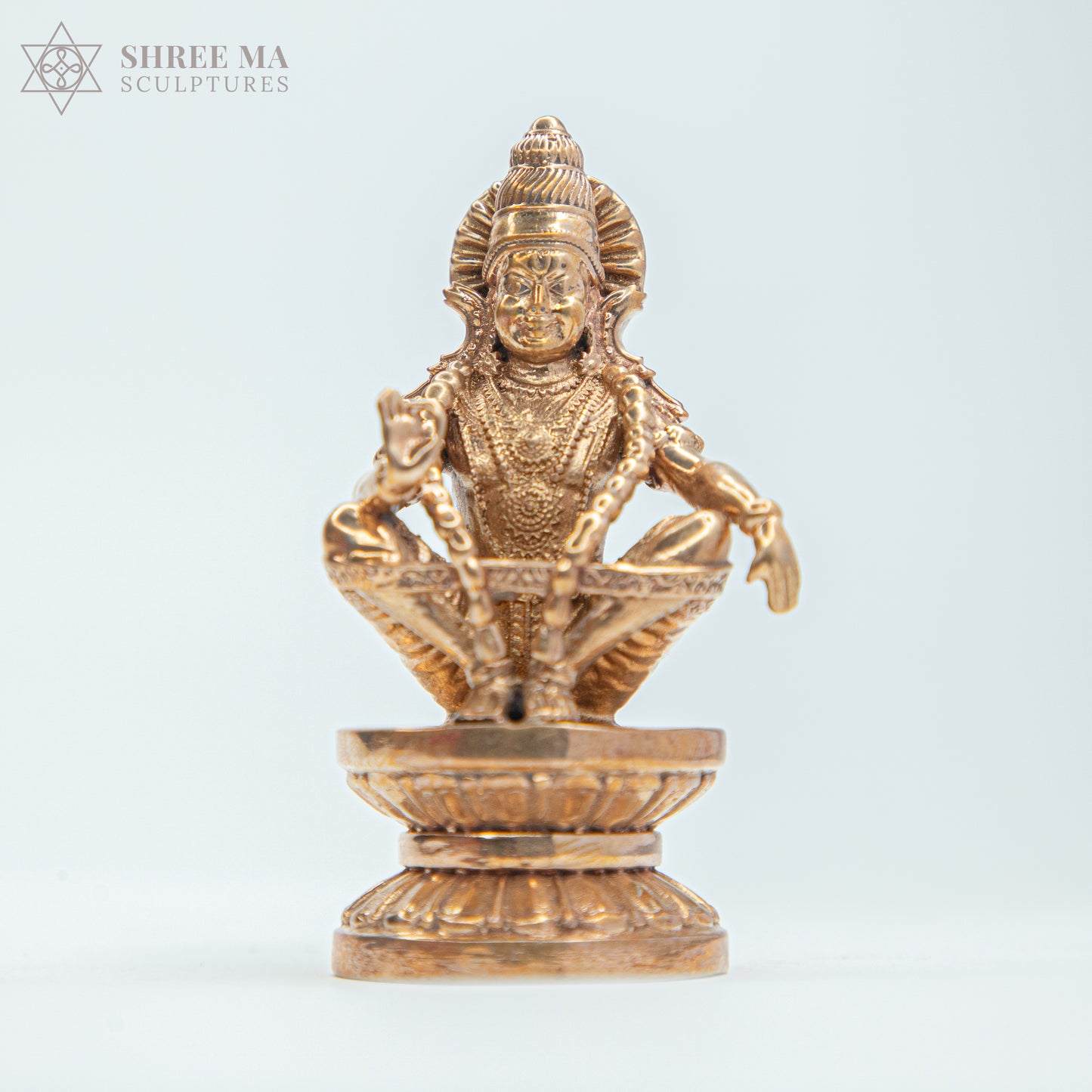 Ayyappan Swamy 3" inches Panchaloha bronze idol - Shree Ma Sculptures