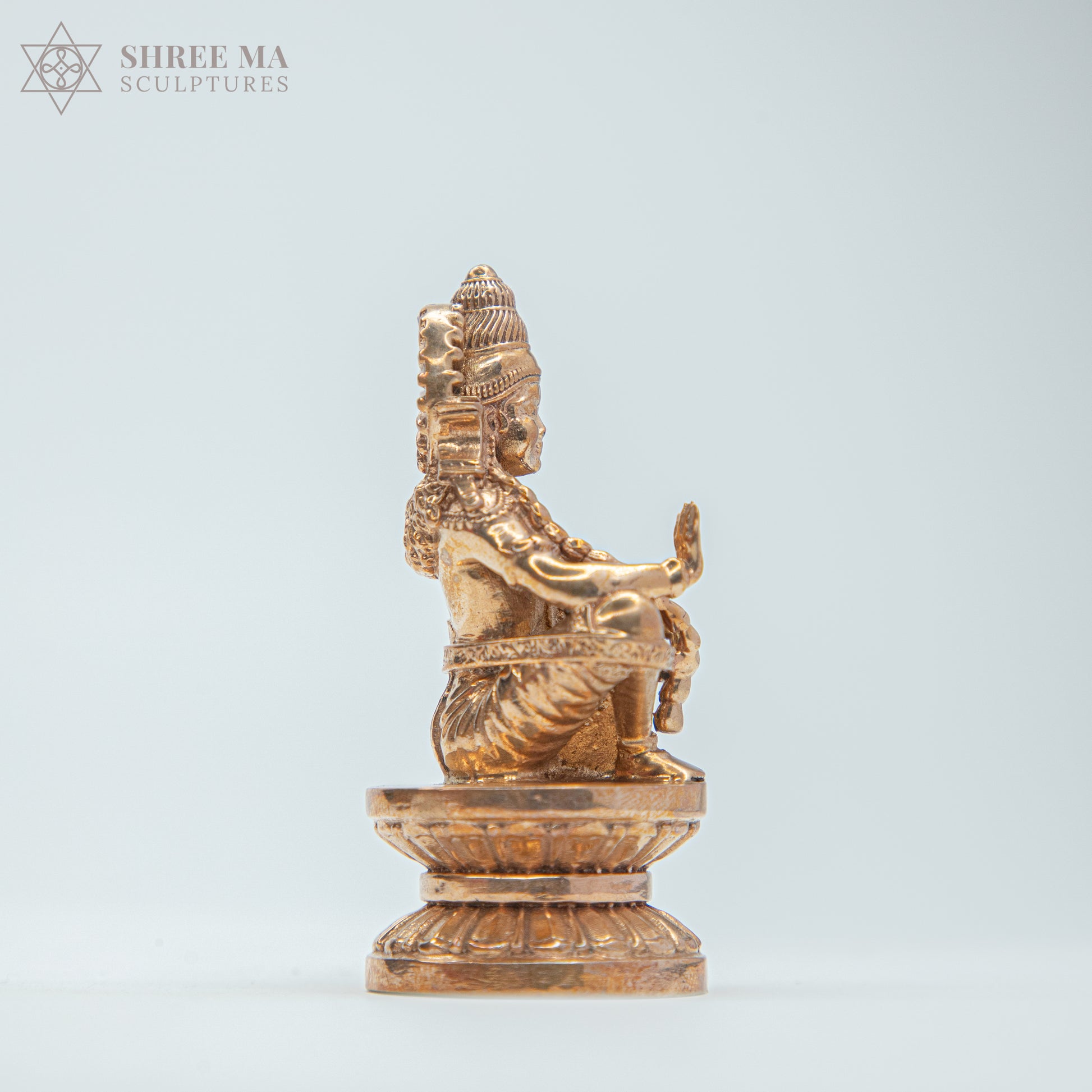 Ayyappan Swamy 3" inches Panchaloha bronze idol - Shree Ma Sculptures