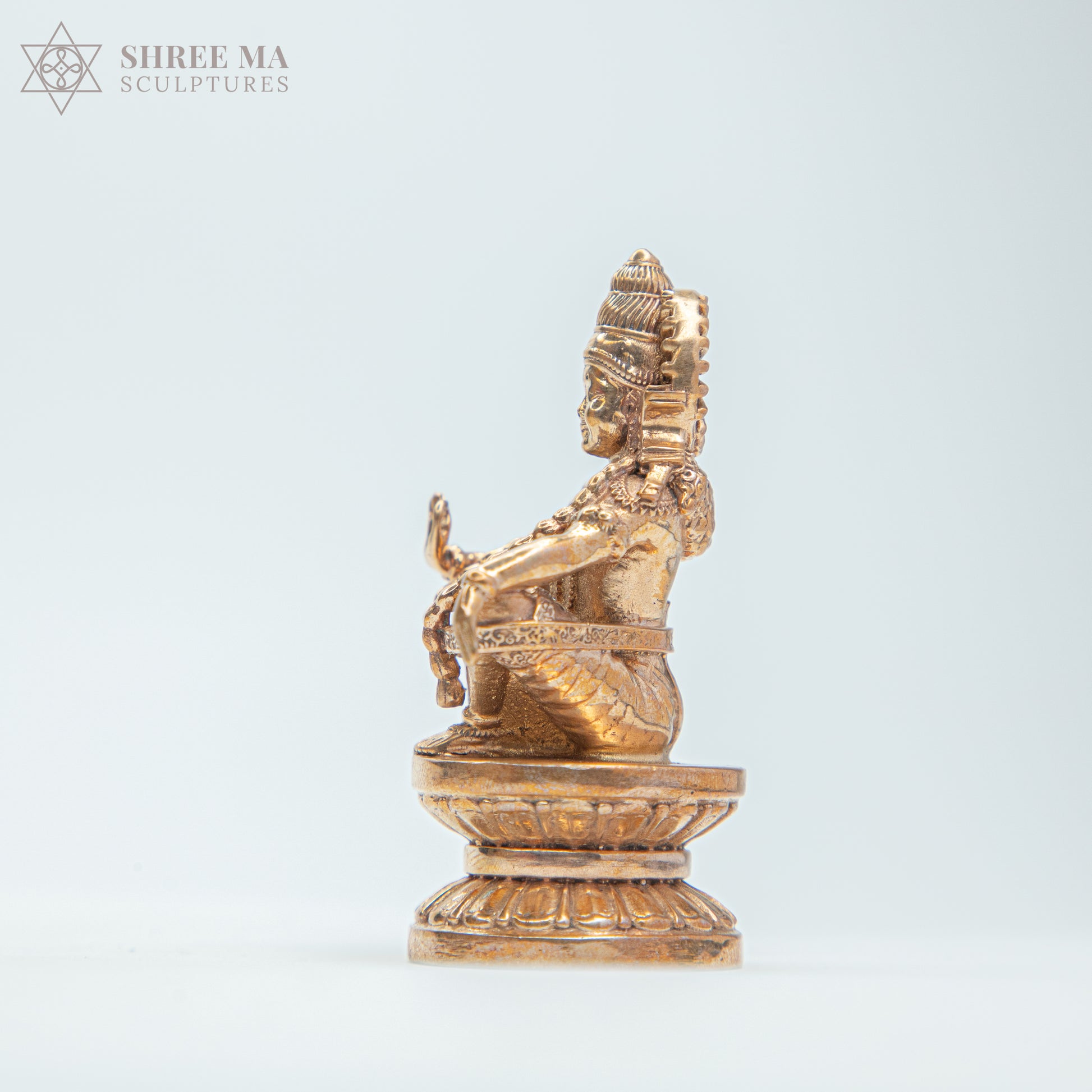 Ayyappan Swamy 3" inches Panchaloha bronze idol - Shree Ma Sculptures