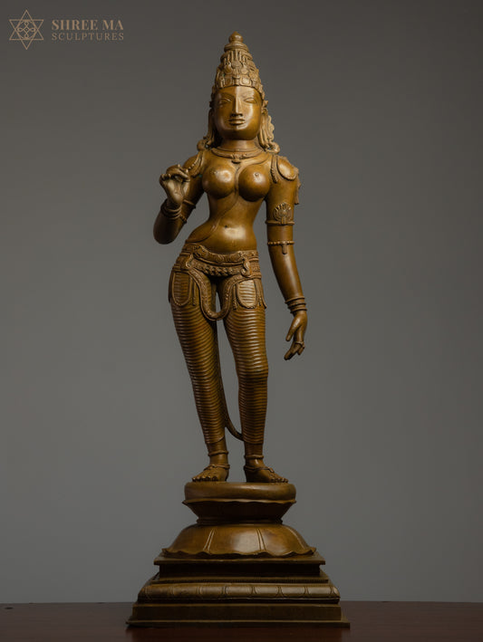 Sivagami 26-inch Panchaloha Bronze Sculpture - The definition of Grace