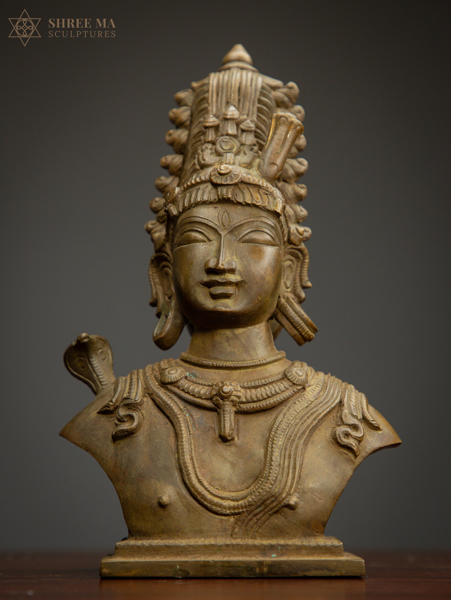 Shiva 9-Inch & Parvathi 7-Inch Bronze Set - Shree Ma Sculptures