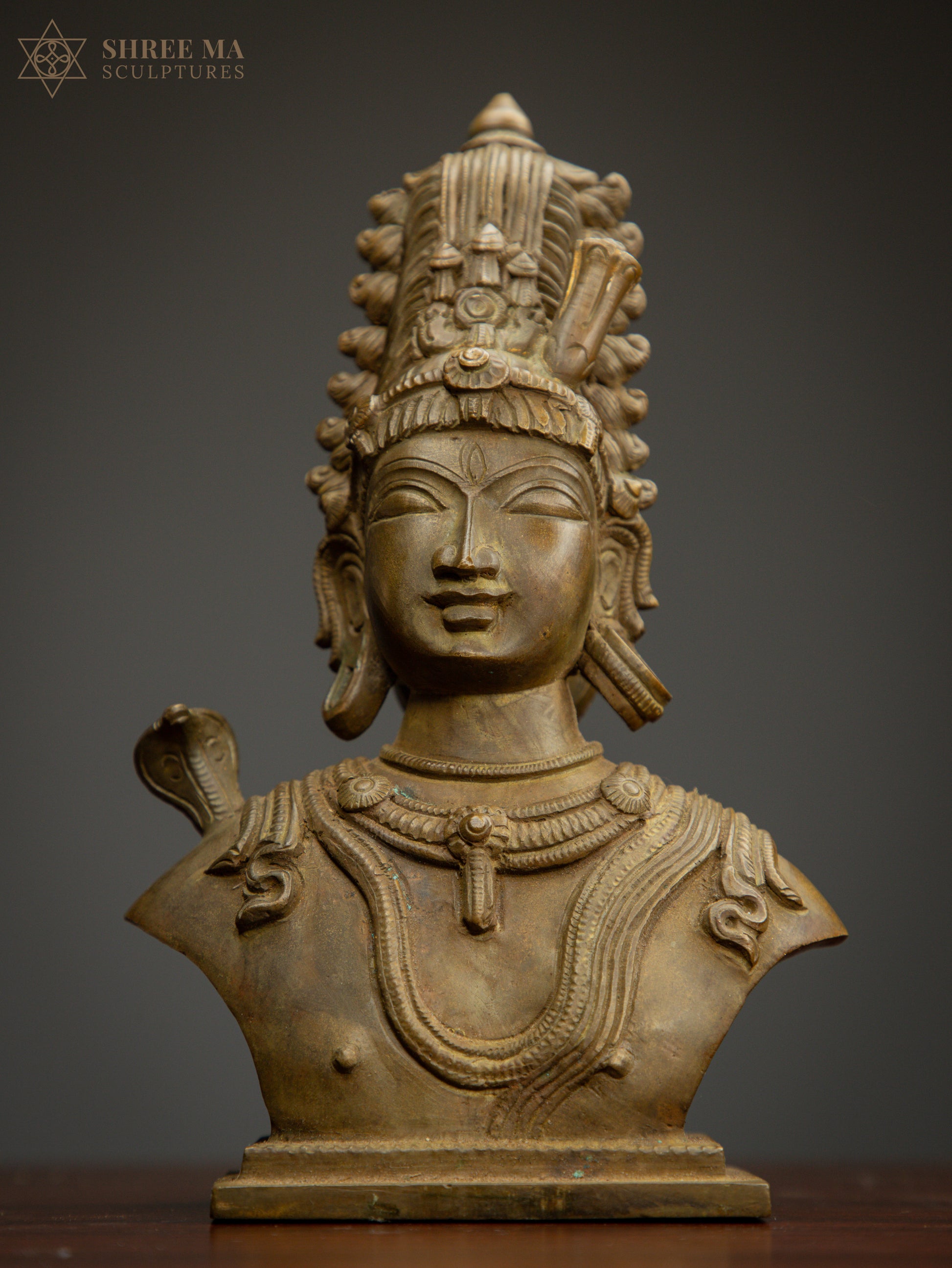 Shiva 9-Inch & Parvathi 7-Inch Bronze Set - Shree Ma Sculptures