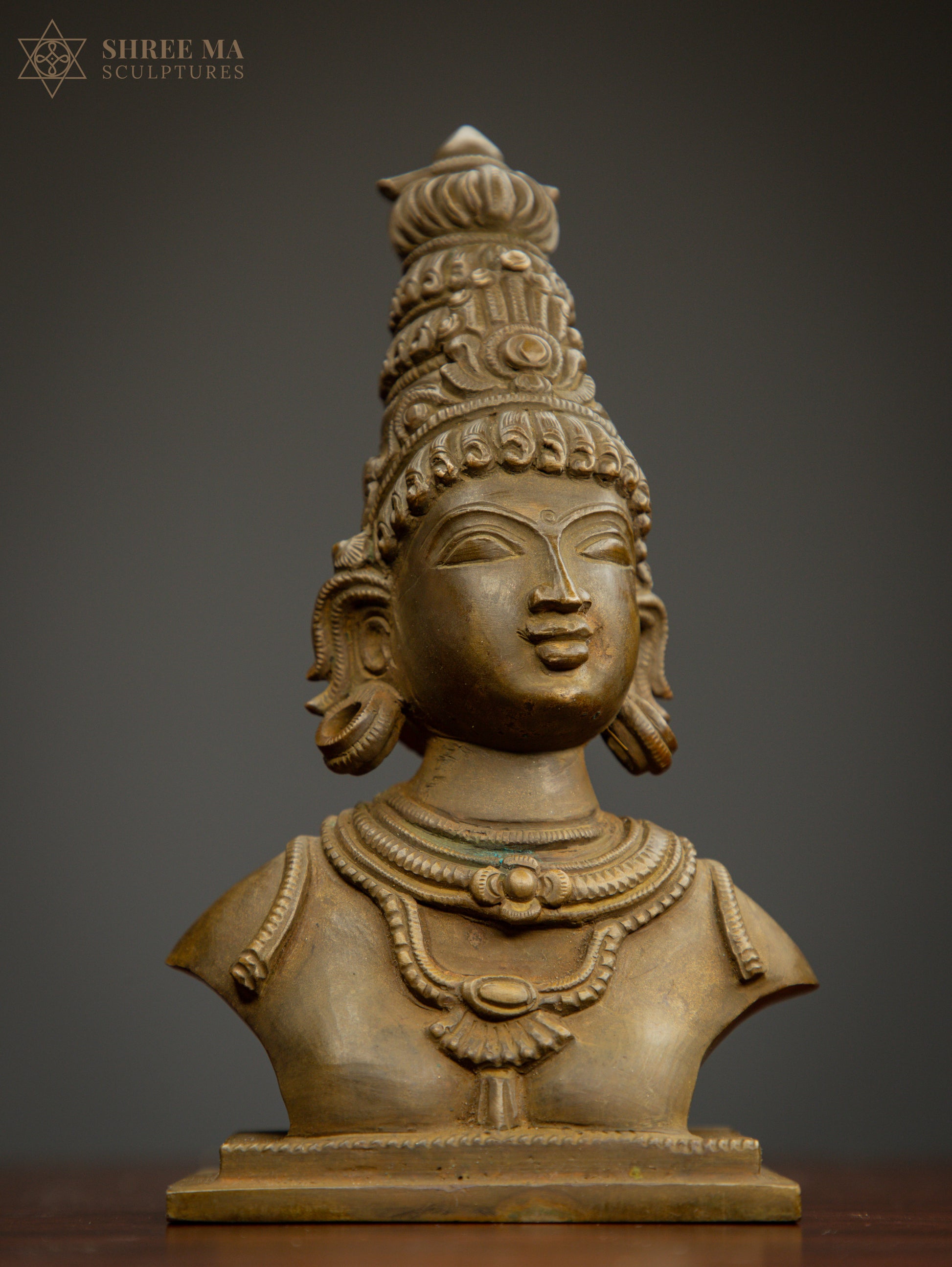 Shiva 9-Inch & Parvathi 7-Inch Bronze Set - Shree Ma Sculptures