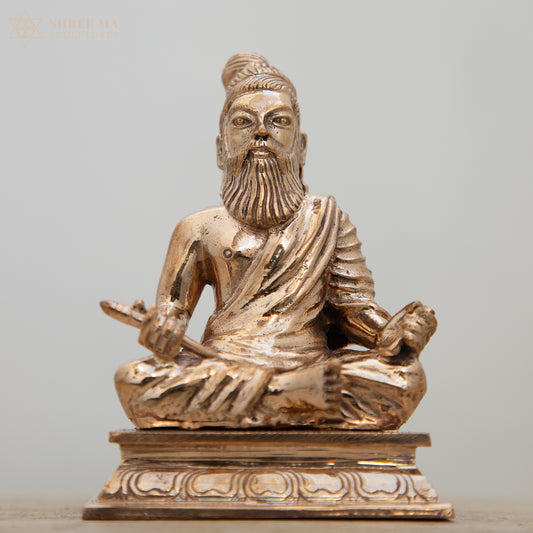 Thiruvalluvar 4-Inch Handcrafted Panchaloha Idol