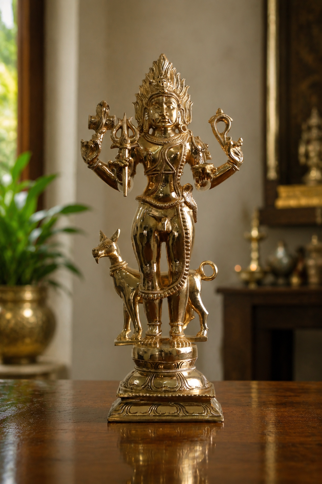 Kala Bhairava 18-Inch | Panchaloha Sculpture