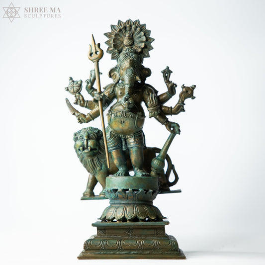 Kandrishti Vinayagar 13-Inch Panchaloha Bronze Idol - Shree Ma Sculptures