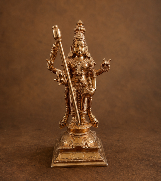 Thiruchendur Murugan 7-inch Bronze Idol
