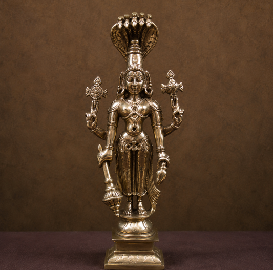 Sathya Narayana 6" Bronze Panchaloha Statue
