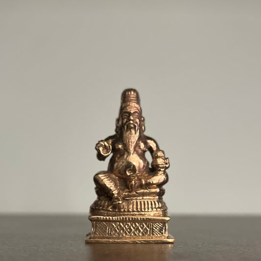Agasthiyar 2-Inch Panchalohs Bronze Idol