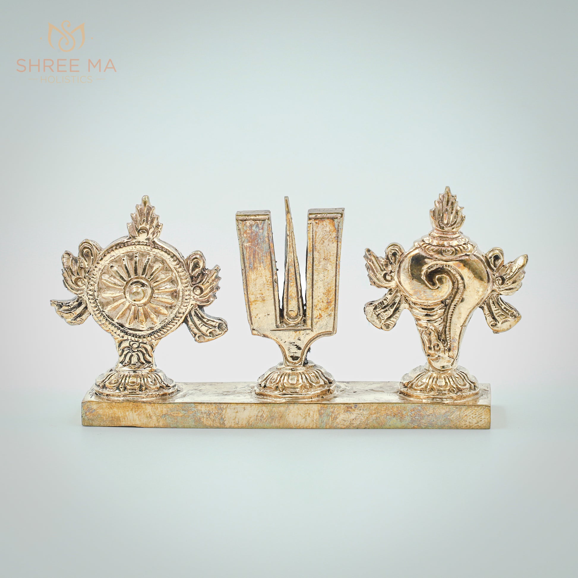 Sangu Chakram Namam 2" panchalogam bronze idol - Shree Ma Sculptures